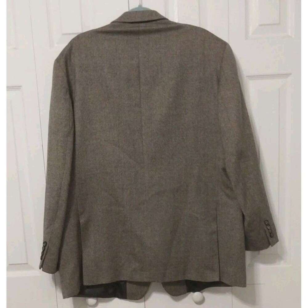 Stafford Men’s 100% Merino Wool Brown Gray Sport Coat Classic Fit Size 52R - Picture 2 of 9